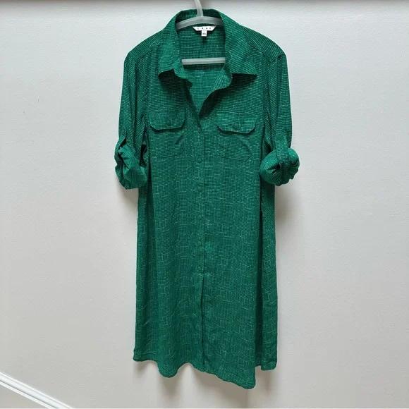 CAbi Green Casual Button Down Shirt Dress - Picture 4 of 5